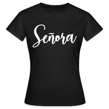Señora Engagement Bride To Be Wedding Party - Women's T-Shirt - black - Front - AI Model Female 172 dark (172cm)