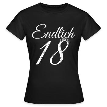 18. Geburtstag Prinzessin Princess Königin Geburts - Frauen T-Shirt - Schwarz - Vorne - AI Model Female 172 dark (172cm)