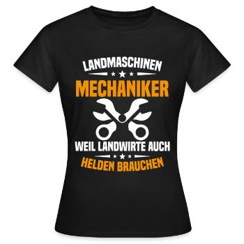 Mécanicien en machines agricoles Tracteur - T-shirt Femme - noir - Devant - AI Model Female 172 dark (172cm)