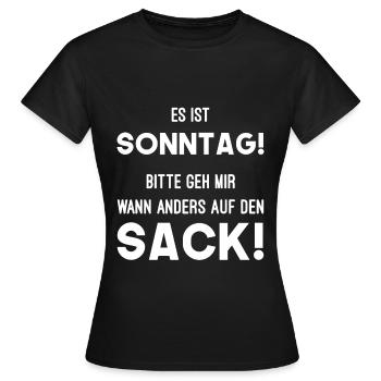 Sonntag Sack Nerven - Frauen T-Shirt - Schwarz - Vorne - AI Model Female 172 dark (172cm)