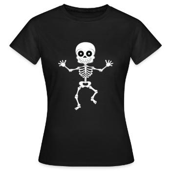 A Funny Skeleton Halloween Costume Skeletons - Women's T-Shirt - black - Front - AI Model Female 172 dark (172cm)