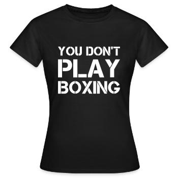 Boxe combattant, boxe, idée cadeau boxe - T-shirt Femme - noir - Devant - AI Model Female 172 dark (172cm)