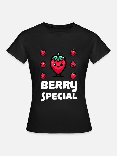 Berry Special Erdbeere - Frauen T-Shirt - Schwarz