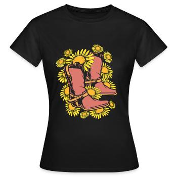 Fleuriste Fleuriste Bouquet de fleuriste - T-shirt Femme - noir - Devant - AI Model Female 172 dark (172cm)