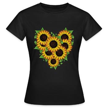 Fleuriste Fleuriste Bouquet de fleuriste - T-shirt Femme - noir - Devant - AI Model Female 172 dark (172cm)