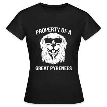 Chien des Pyrénées - T-shirt Femme - noir - Devant - AI Model Female 172 dark (172cm)