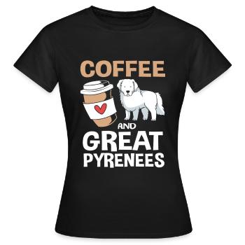 Chien des Pyrénées - T-shirt Femme - noir - Devant - AI Model Female 172 dark (172cm)