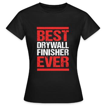 Construction site drywall assembly fitter - Women's T-Shirt - black - Front - AI Model Female 172 dark (172cm)