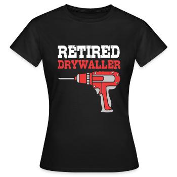 Construction site drywall assembly fitter - Women's T-Shirt - black - Front - AI Model Female 172 dark (172cm)