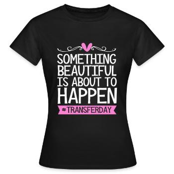 Transfert d’embryons de jour fœtus - T-shirt Femme - noir - Devant - AI Model Female 172 dark (172cm)