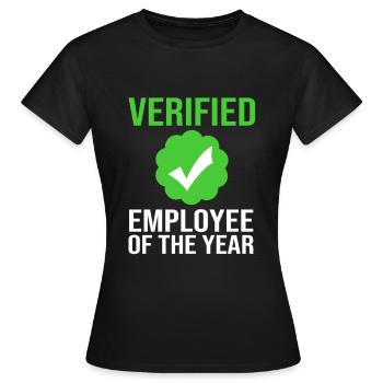 Employé de la semaine Employé du mois - T-shirt Femme - noir - Devant - AI Model Female 172 dark (172cm)