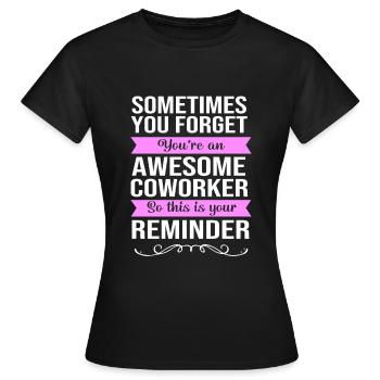 Employé de la semaine Employé du mois - T-shirt Femme - noir - Devant - AI Model Female 172 dark (172cm)