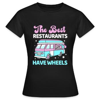 Camion de restauration de snacks - T-shirt Femme - noir - Devant - AI Model Female 172 dark (172cm)