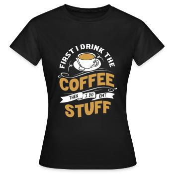 Ambulanz Rettungssanitäter - Frauen T-Shirt - Schwarz - Vorne - AI Model Female 172 dark (172cm)