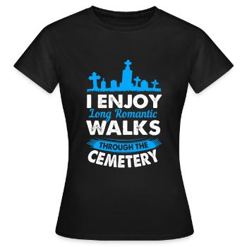 Enterrement - T-shirt Femme - noir - Devant - AI Model Female 172 dark (172cm)