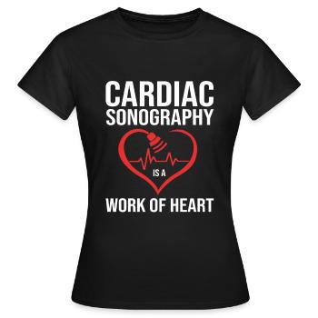 Kardiogramm Kardiographie Sonographie Ultraschall - Frauen T-Shirt - Schwarz - Vorne - AI Model Female 172 dark (172cm)