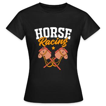 Hobby Cheval Hobby Horsing Hobbyhorsing - T-shirt Femme - noir - Devant - AI Model Female 172 dark (172cm)