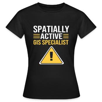 GIS Kartografie Kartograf Geography Geografie - Frauen T-Shirt - Schwarz - Vorne - AI Model Female 172 dark (172cm)