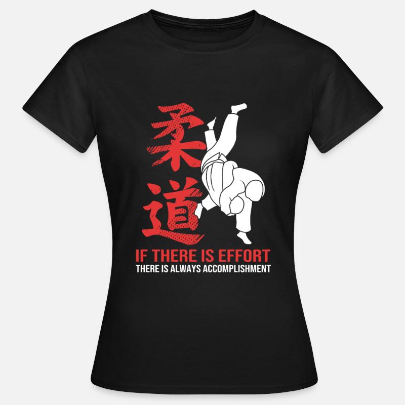 Judo - T-shirt dam - svart