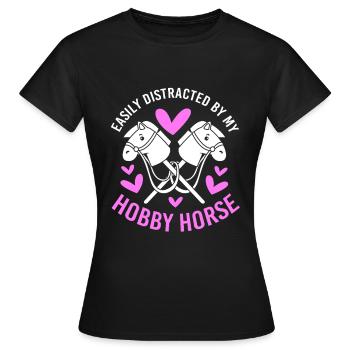 Hobby Cheval Hobby Horsing Hobbyhorsing - T-shirt Femme - noir - Devant - AI Model Female 172 dark (172cm)