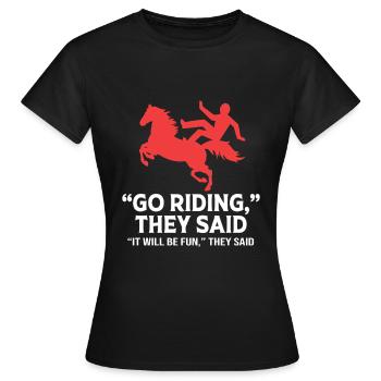 Courses de chevaux - T-shirt Femme - noir - Devant - AI Model Female 172 dark (172cm)