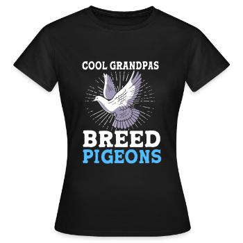 Pigeons Pigeon - T-shirt Femme - noir - Devant - AI Model Female 172 dark (172cm)