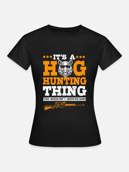 Wildschwein Jagd - Frauen T-Shirt - Schwarz