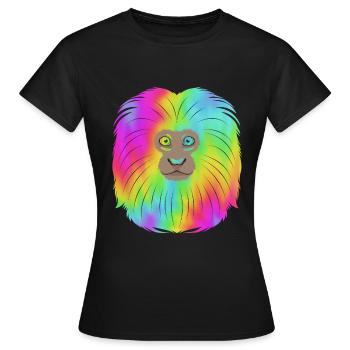 Tamarin Monkey Monkey Monkey Monkey Face - Women's T-Shirt - black - Front - AI Model Female 172 dark (172cm)