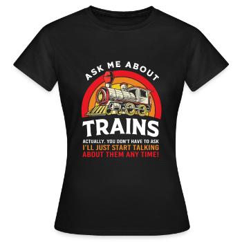 Modélisme ferroviaire Modélisme Modéliste - T-shirt Femme - noir - Devant - AI Model Female 172 dark (172cm)
