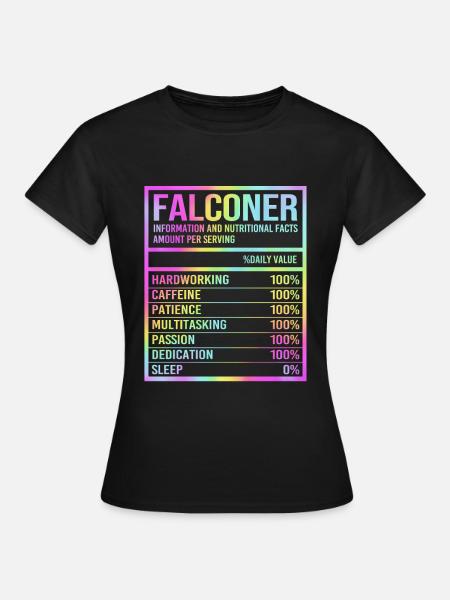 Falke Falknerei Chirp - Frauen T-Shirt - Schwarz