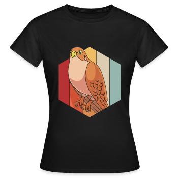 Faucon Gazouillis Faucon - T-shirt Femme - noir - Devant - AI Model Female 172 dark (172cm)