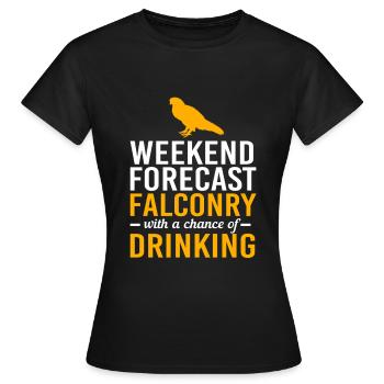 Faucon Gazouillis Faucon - T-shirt Femme - noir - Devant - AI Model Female 172 dark (172cm)