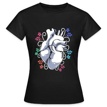 Nierenspender Spender Niere - Frauen T-Shirt - Schwarz - Vorne - AI Model Female 172 dark (172cm)