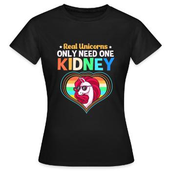 Nierenspender Spender Niere - Frauen T-Shirt - Schwarz - Vorne - AI Model Female 172 dark (172cm)