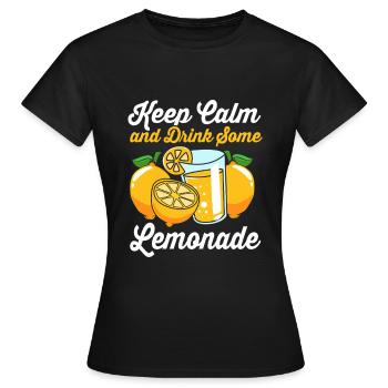 Limonade Limonadenstand Limo Zitrone - Frauen T-Shirt - Schwarz - Vorne - AI Model Female 172 dark (172cm)