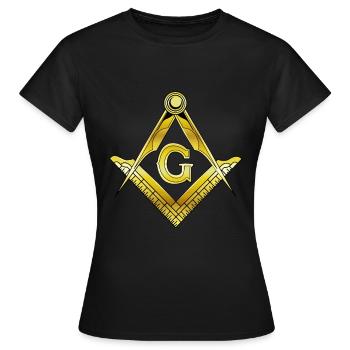 Freimaurer Illuminati - Frauen T-Shirt - Schwarz - Vorne - AI Model Female 172 dark (172cm)