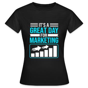 Responsable Marketing - T-shirt Femme - noir - Devant - AI Model Female 172 dark (172cm)