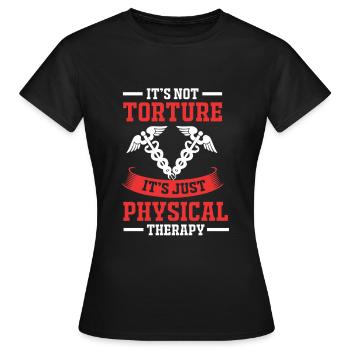 Physio Kinésithérapeute - T-shirt Femme - noir - Devant - AI Model Female 172 dark (172cm)
