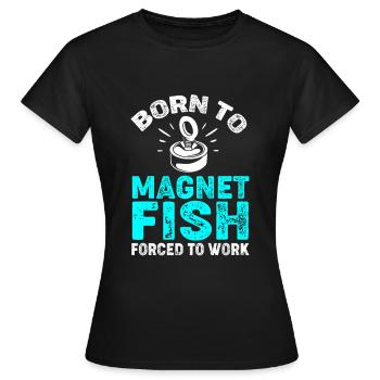 Pêche à l’aimant Pêcheur à l’aimant Pêche à l’aimant - T-shirt Femme - noir - Devant - AI Model Female 172 dark (172cm)