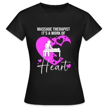 Massage masseur, masseuse, naturopath - Women's T-Shirt - black - Front - AI Model Female 172 dark (172cm)