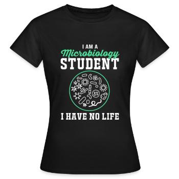 Microbiology Biology Biological Biologist - Women's T-Shirt - black - Front - AI Model Female 172 dark (172cm)