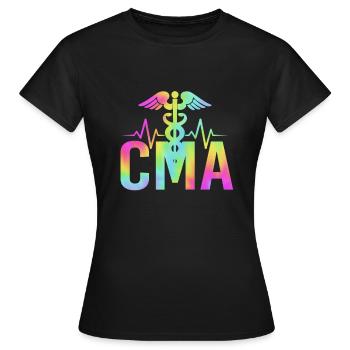 Assistant médical MFA - T-shirt Femme - noir - Devant - AI Model Female 172 dark (172cm)