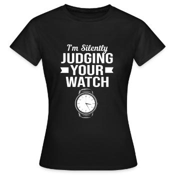 Clockwork Clock - Women's T-Shirt - black - Front - AI Model Female 172 dark (172cm)