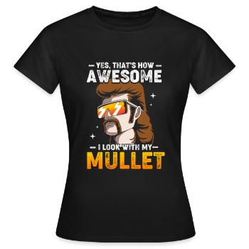 Mulet Coupe de cheveux Mulet - T-shirt Femme - noir - Devant - AI Model Female 172 dark (172cm)