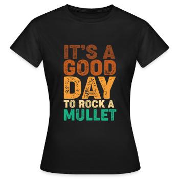 coupe de cheveux mulet - T-shirt Femme - noir - Devant - AI Model Female 172 dark (172cm)