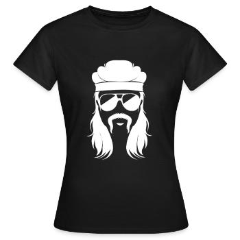 Mullet Haarschnitt Vokuhila - Frauen T-Shirt - Schwarz - Vorne - AI Model Female 172 dark (172cm)