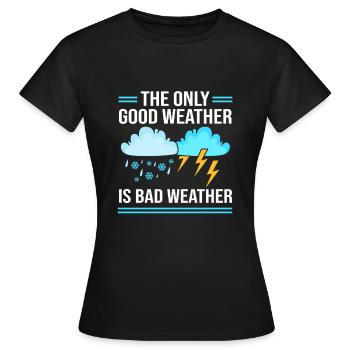 Meteorologie Meteorologe Wetter - Frauen T-Shirt - Schwarz - Vorne - AI Model Female 172 dark (172cm)