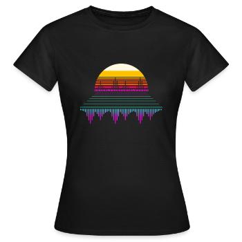 Djing Label Keyboard DJ - Women's T-Shirt - black - Front - AI Model Female 172 dark (172cm)
