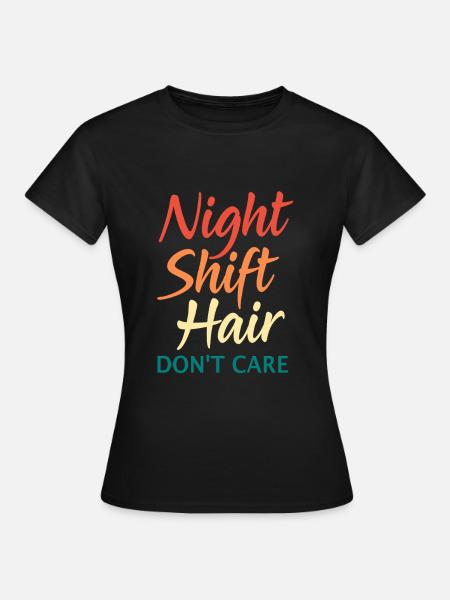 Nachtschicht Krankenschwester Krankenhaus Pflege - Dame-T-shirt - sort