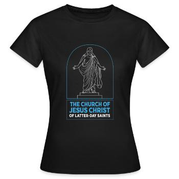 Église mormone - T-shirt Femme - noir - Devant - AI Model Female 172 dark (172cm)